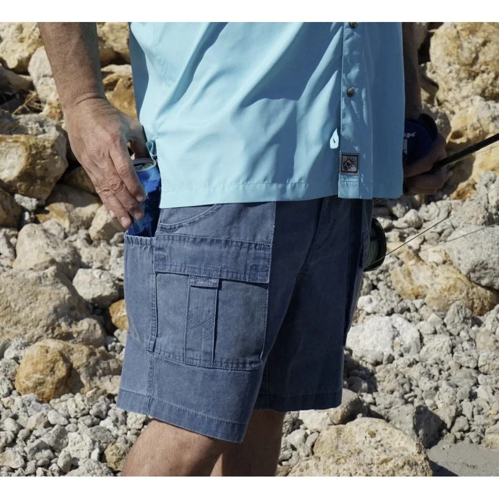 MEN'S BEER CAN ISLAND CARGO COTTON FISHING SHORT